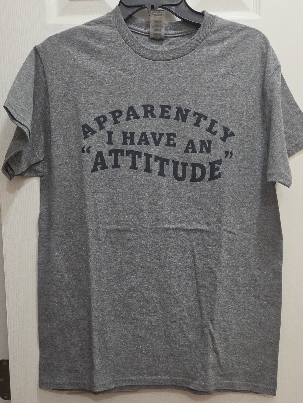 Gray Graphic Tee - "Apparently I Have An 'Attitude'"